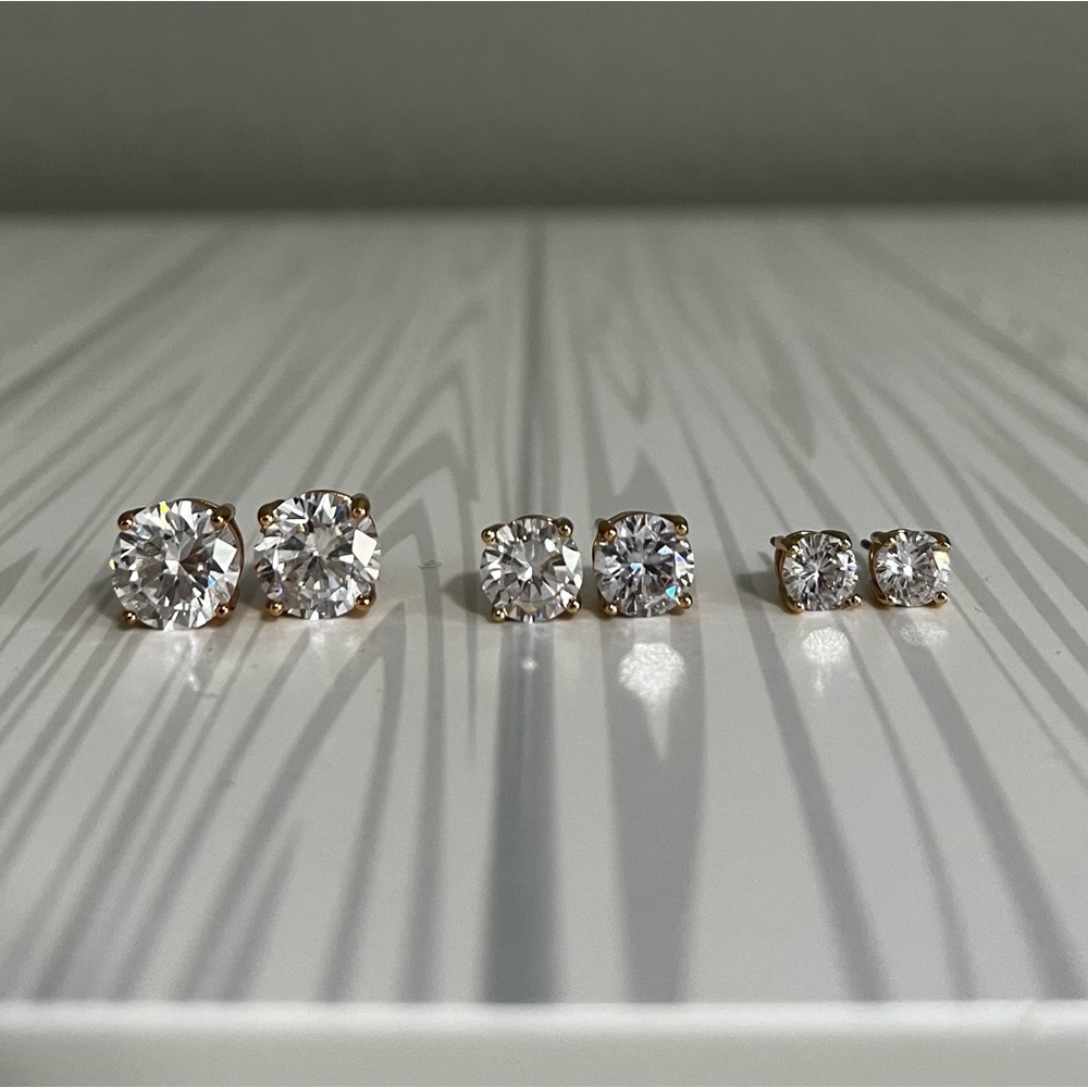 Charming Charlie Clear Rsvp Studs Set Of 3 - image 1